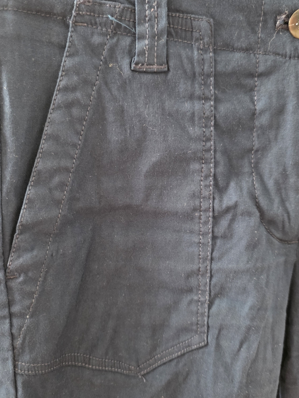 Maeve Anthropologie The Naomi Wide Leg High Waist Navy Pants Sz 6 - Picture 5 of 6